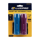 LP222-2PK | 100 Lumen Lightweight LED Flashlight, 2 Pack - 8 Piece Case