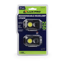 LP342-2PK | Rechargeable Broadbeam Headlamp 2 Pack, 4 Piece Case