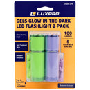 LP395-2PK | 100 Lumen Gels Glow-in-the-dark LED Flashlights, 6 Piece Case