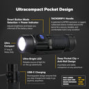 XP702 | Pro Series 600 Lumen LED Compact Flashlight, 4 Piece Case